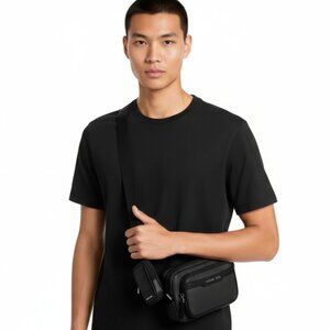 Michael Kors Cooper Pebbled Leather Camera Bag Messenger Crossbody Unisex